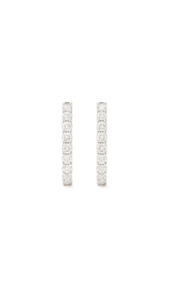 Diamond Jewellery: Diamond Hoop Earrings in 10ct White Gold