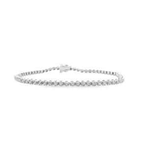 Diamond Jewellery: Diamond 9ct White Gold 1.00ct Tennis Bracelet
