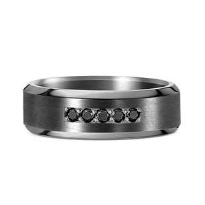 Dora Tantalum & Black Diamond Band Model #857A16