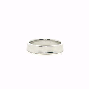 Estate Jewellery: Estate 18ct White Gold Concave 3.95mm Band