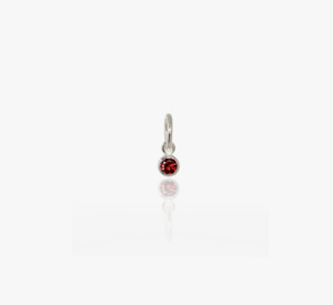 Evolve: Evolve Sterling Silver January Garnet Pendant Charm