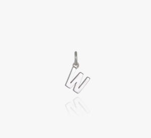 Evolve Sterling Silver Mini Letter 'W' Charm
