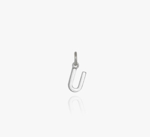 Evolve Sterling Silver Mini Letter 'U' Charm