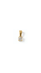 Diamond Pendants: Diamond Solitaire Pendant in 9ct Yellow Gold