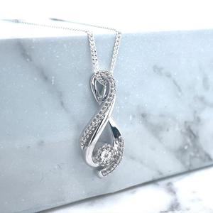 Diamond Pendants: Diamond 10k White Gold 0.12ct Pendant