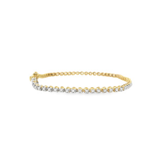 Diamond Bracelets: Diamond 9ct Yellow Gold 1.00ct Tennis Bracelet
