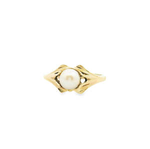 Estate 9ct Yellow Gold Pearl Ring