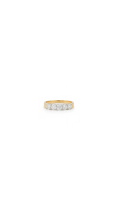 Diamond Dress Rings: Five Stone Diamond Ring in 18ct Yellow & White Gold