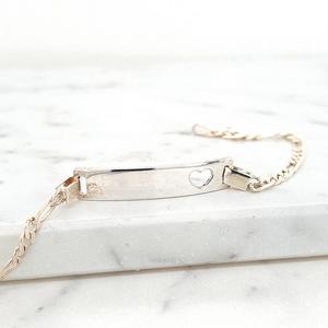 Sterling Silver Heart ID Bracelet