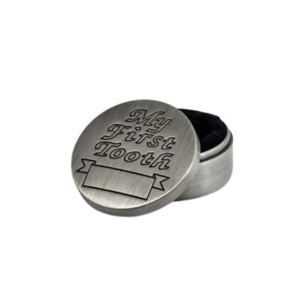 Children's 1st Tooth Box in Pewter