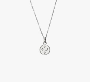 Evolve Sterling Silver White Topaz Southern Cross Necklace