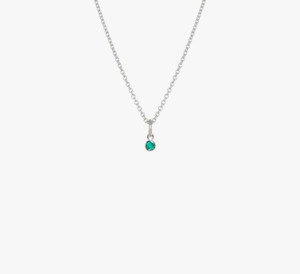 Evolve Necklaces Chains Pendants: Evolve Sterling Silver Green Onyx May Birthstone Necklace