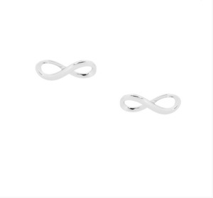 Ellani Sterling Silver Infinity Stud Earrings