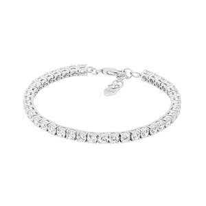Ellani Bracelets: Ellani Stg silver 4mm CZ Tennis bracelet