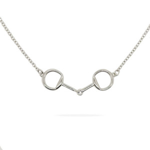 Sterling Silver Equestrian Snaffle Necklace