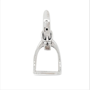 Equestrian Jewellery: Sterling Silver Equestrian Horse Stirrup Pendant