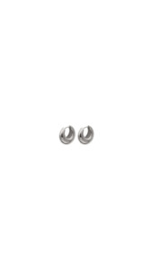 Sterling Silver Crescent Shape Huggie Earrings