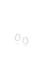 Earrings: Sterling Silver Rope Hoop Earrings