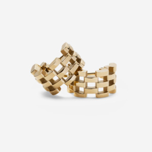 Daniel Wellington Jewellery: Daniel Wellington Gold Plated Perfect Pair Link 5 Row Earrings