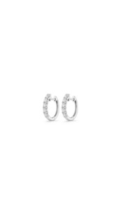 Laboratory Grown Diamond Hoop Earrings in 9ct White Gold