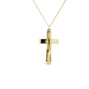 9ct Yellow Gold Plain Cross Pendant