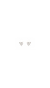 Diamond Earrings 1: Pavè Heart Diamond Stud Earrings in 9ct White Gold