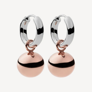 Najo Sterling Silver & 14ct Rose Gold Plated Shayla Earrings
