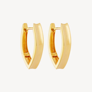 Earrings: Najo 14ct Gold Plated 5x22mm Swan Huggie Earrings