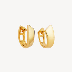 Earrings: Najo 14ct Gold Plated 6x11mm Versailles Huggie Earrings