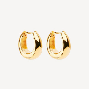 Earrings: Najo 14ct Gold Plated 14x15mm Arco Huggie Earrings