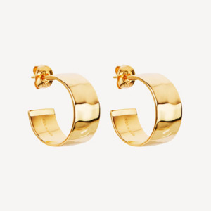 Earrings: Najo 14ct Gold Plated 10x20mm La Dolce Vita Hoop Earrings