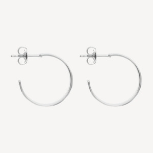 Earrings: Najo Sterling Silver 10x20mm La Dolce Vita Hoop Earrings