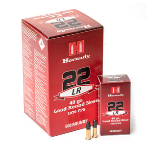 Hornady 40gr 1070 FPS 22LR Brick (500 rounds) – TGR