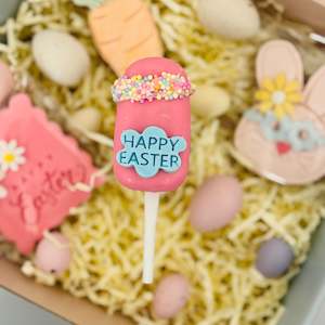Easter 2025: Easter White chocolate chocsicles - Bright pink