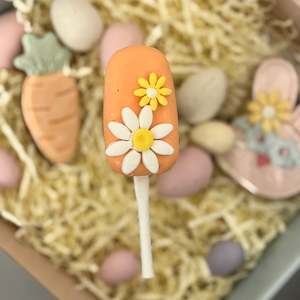 Easter White chocolate chocsicles - orange