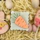 Easter square cookie and carrot