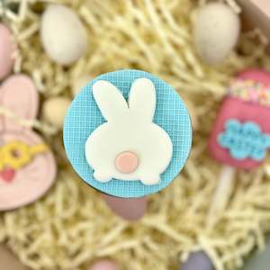 Easter bunny tail cookies