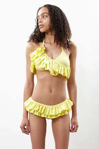 Sale: Ruffle Bikini Top Lemon