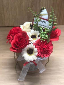 Valentine's Soap Flower Box with Partridge