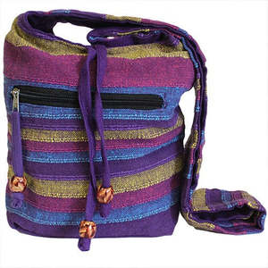 Eco Fashion Bags: Nepal Sling Bag - Wild Flowers