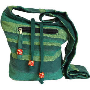 Eco Fashion Bags: Nepal Sling Bag - Forest Green