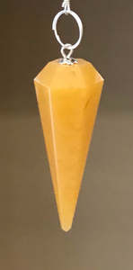 Gifts For Home Garden: Crystal Pendulum - Yellow Jasper