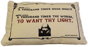 Jute Cushions: Canvas Cotton Cushion 38x25cm - To Want Thy Light