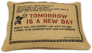 Washed Jute Cushion 38x25cm - Tomorrow