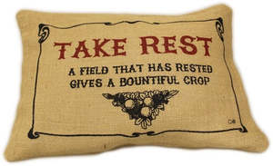 Jute Cushions: Washed Jute Cushion 38x25cm - Take Rest