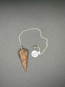 Crystal Pendulums: Crystal Pendulum - Calligraphy Stone