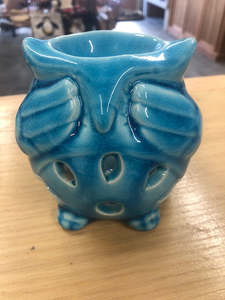 Owl Oil Burner - Light Blue