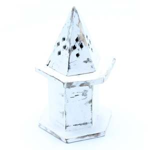Incense Burners: Pyramid Mini Incense - White Washed