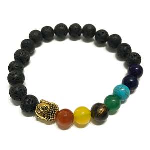 Jewellery: Lava Stone Bracelet - Buddha Chakra
