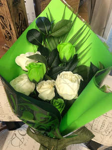 Soap Flower Bouquets: Medium Soap Flower Bouquet - Green Theme